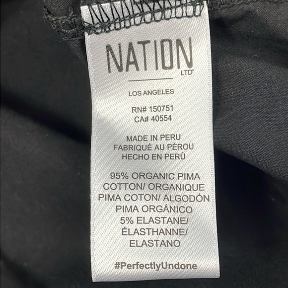 Nation LTD Frannie Midi Dress Jet Black Top Poplin Combo Sz S - Picture 13 of 14